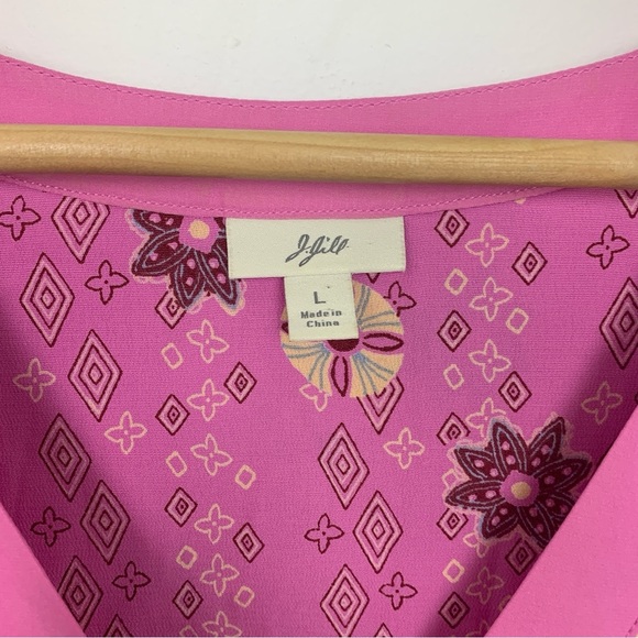 J. Jill Long Sleeve Printed Beaded Blouse - Picture 5 of 7